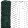 Vielinis tinklas viščiukams su PVC danga, žalias, 25x1,5m
