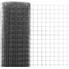 Vielos tinklas su PVC danga, pilkas, 25x1,5m