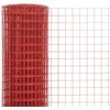 Vielos tinklas su PVC danga, raudonas, 10x1,5m