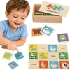 Viga Toys Viga atmintį lavinantis žaidimas vaikams Memo Animals medinis nuo 3 metų