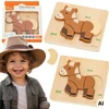 Viga Toys medinė dėlionė Mano draugas arkliukas