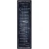 Virtuvės kilimas Juoda 150 x 45 cm Aksomas