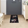 Virtuvės kilimas Juoda 150 x 45 cm Aksomas