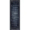 Virtuvės kilimas Juoda 180 x 60 cm Aksomas