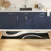 Virtuvės kilimas Juoda 180 x 60 cm Aksomas