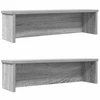 Virtuvės lentynos, sukraunamos, 2 vnt., pilkas, 50x15x16cm