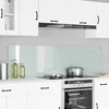 Virtuvės atbraila 2 pcs Balta 90 x 50 cm grūdintas stiklas