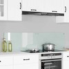Virtuvės atbraila 2 pcs Balta 80 x 40 cm grūdintas stiklas