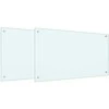 Virtuvės atbraila 2 pcs Balta 90 x 50 cm grūdintas stiklas