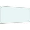 Virtuvės atbraila 2 pcs Balta 100 x 50 cm grūdintas stiklas