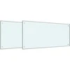 Virtuvės atbraila 2 pcs Balta 100 x 50 cm grūdintas stiklas