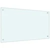 Virtuvės atbraila 2 pcs Balta 90 x 50 cm grūdintas stiklas