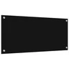 Virtuvės atbraila 2 vnt. Juoda 90 x 40 cm grūdintas stiklas