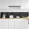 Virtuvės atbraila 2 pcs Juoda 100 x 40 cm grūdintas stiklas