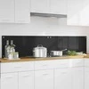 Virtuvės atbraila 2 pcs Juoda 100 x 40 cm grūdintas stiklas