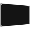 Virtuvės atbraila 2 pcs Juoda 100 x 60 cm grūdintas stiklas