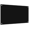 Virtuvės atbraila 2 pcs Juoda 90 x 50 cm grūdintas stiklas