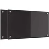 Virtuvės atbraila 2 pcs Juoda 70 x 40 cm grūdintas stiklas