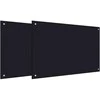 Virtuvės atbraila 2 pcs Juoda 90 x 60 cm grūdintas stiklas