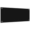 Virtuvės atbraila 2 pcs Juoda 100 x 40 cm grūdintas stiklas