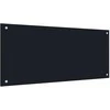 Virtuvės atbraila 2 vnt. Juoda 90 x 40 cm grūdintas stiklas
