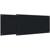 Virtuvės atbraila 2 pcs Juoda 100 x 50 cm grūdintas stiklas