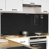 Virtuvės atbraila 2 pcs Juoda 80 x 60 cm grūdintas stiklas