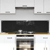 Virtuvės atbraila 2 vnt. Juoda 80 x 40 cm grūdintas stiklas
