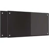 Virtuvės atbraila 2 pcs Juoda 80 x 40 cm grūdintas stiklas