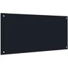 Virtuvės atbraila 2 pcs Juoda 100 x 50 cm grūdintas stiklas