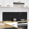 Virtuvės atbraila 2 pcs Juoda 70 x 40 cm grūdintas stiklas