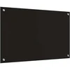 Virtuvės atbraila 2 pcs Juoda 80 x 50 cm grūdintas stiklas