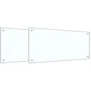 Virtuvės atbraila 2 pcs Skaidrus 90 x 40 cm grūdintas stiklas