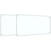 Virtuvės atbraila 2 pcs Skaidrus 100 x 50 cm grūdintas stiklas