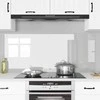 Virtuvės atbraila 2 pcs Skaidrus 70 x 60 cm grūdintas stiklas