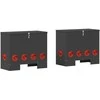 Vištų lesykla 2 pcs Juoda 60,5 x 29 x 51 cm