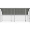 Vištų narvas 2 pcs Sidabro 400 x 200 x 200 cm Cinkuota plienas