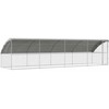 Vištų narvas 4 pcs Sidabro 800 x 200 x 200 cm Cinkuota plienas