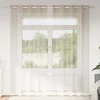Voile Užuolaida 2 pcs Smėlio 245 x 140 cm Poliesteris