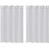 Voile Užuolaida 2 pcs Šviesiai pilka 140 x 140 cm Poliesteris