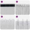 Voile Užuolaida 2 pcs Šviesiai pilka 225 x 140 cm Poliesteris