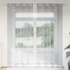 Voile Užuolaida 2 pcs Tamsiai pilka 245 x 140 cm Poliesteris