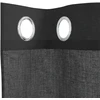 Voile užuolaidos su įvorėmis, 2vnt., juodos spalvos, 140x300cm