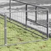 Voljeras šunims, sidabrinės spalvos, 100m², plienas