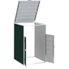 Wheelie Bin saugykla vienai šiukšliadėžei žaliai 72x81x115 cm