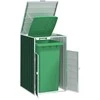 Wheelie Bin saugykla vienai šiukšliadėžei žaliai 72x81x115 cm