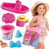 WOOPIE Sandbox Set with Boat and Bag Accessories 9 pcs Rožinė Beach