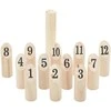 Žaidimo Number Kubb rinkinys su krepšiu, 13 dalių, pušis