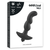Addicted Toys Anal Massager Model 2 - Juodas, Vibrating Silicone, 8x1.5cm