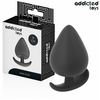 Addicted Toys Silicone Intimate Plug Size L - 8 cm, Ergonomic Base, Juodas